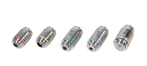 photograph MAGUS FL S-APO60 PlanF S-Apo 4х/10х/20х/40х/100х oil ∞/0.17 H60mm Objective Set,  1
