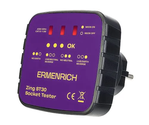 image Ermenrich Zing ST30 Socket Tester,  1