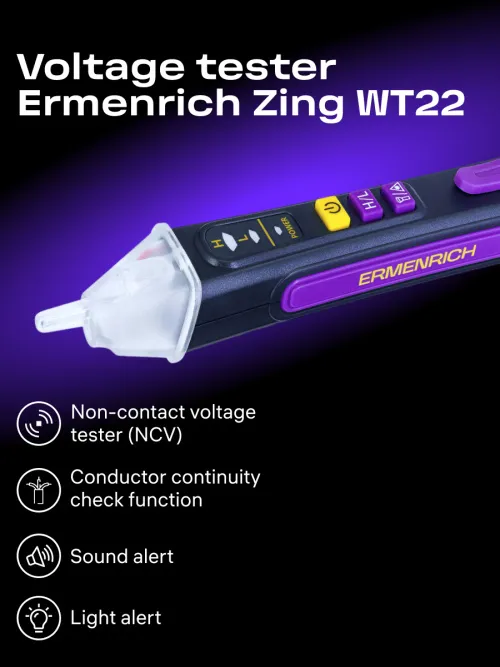 image  Ermenrich Zing WT22 Voltage Tester,  7