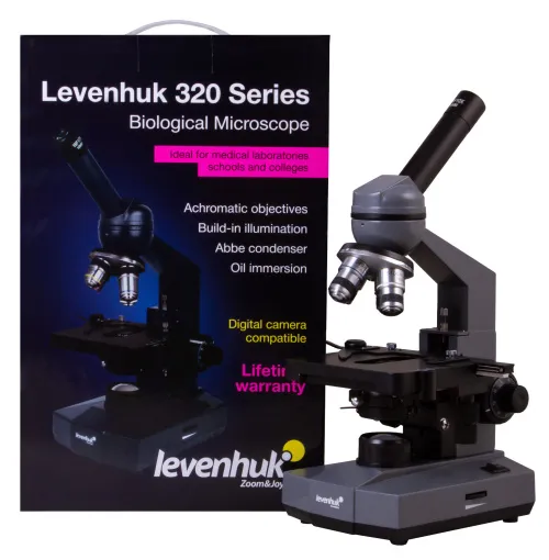 photograph Levenhuk 320 PLUS Biological Monocular Microscope - Exhibition Item,  16