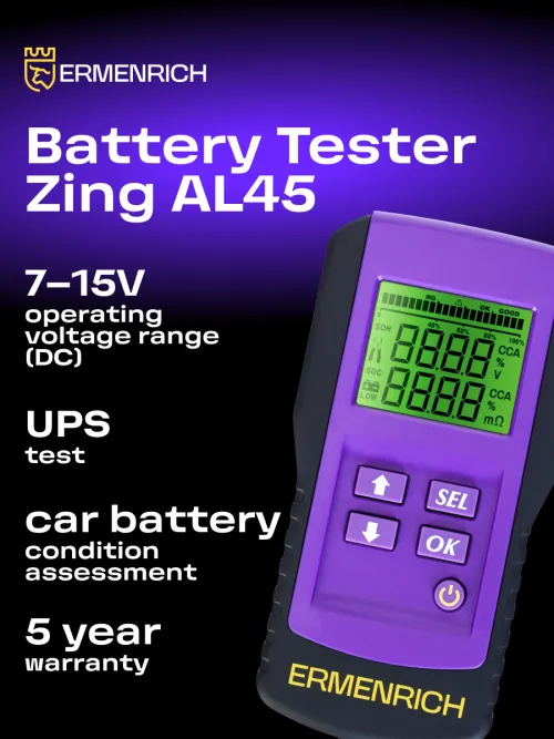 picture Ermenrich Zing AL45 Battery Tester,  7