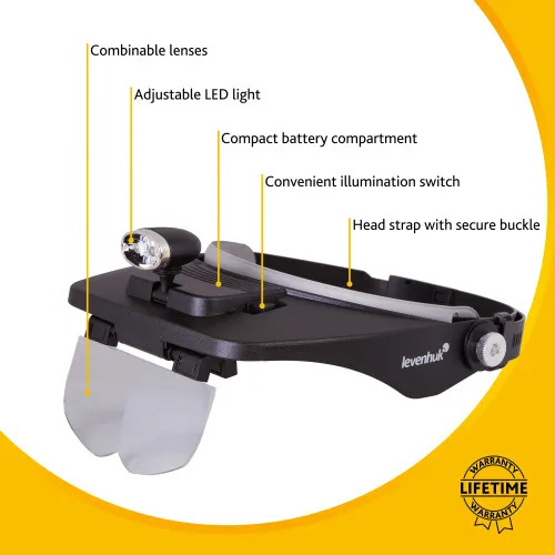 photograph Levenhuk Zeno Vizor H3 Head Magnifier,  12