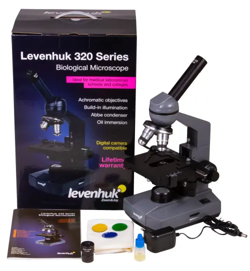 photograph Levenhuk 320 PLUS Biological Monocular Microscope - Exhibition Item,  2