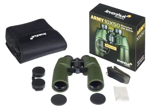 photo Levenhuk Army 10x50 Binoculars with Reticle,  5