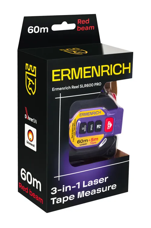 photo Ermenrich Reel SLR600 PRO 3-in-1 Laser Tape Measure,  8