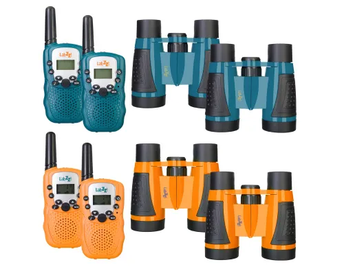 photo Levenhuk LabZZ WTT10 Blue Walkie Talkie and Binoculars Set - Exhibition Item,  2