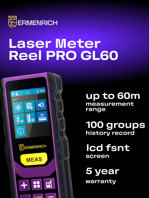 photograph Ermenrich Reel PRO GL60 Laser Meter,  8