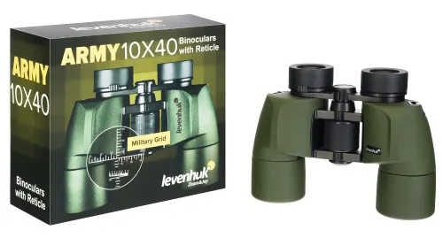picture Levenhuk Army 10x40 Binoculars with Reticle,  6
