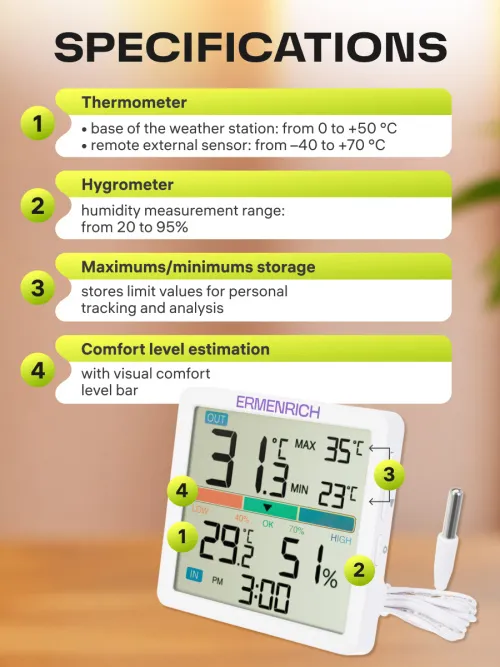 photograph Ermenrich Report WR10 Thermohygrometer,  10