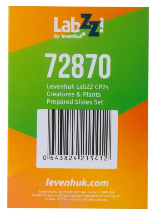 photograph Levenhuk LabZZ CP24 Creatures & Plants Prepared Slides Set,  16