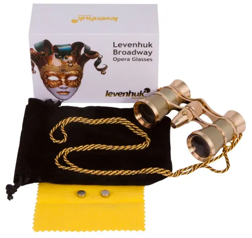 photo Levenhuk Broadway 325F Opera Glasses (with LED light and chain),  2