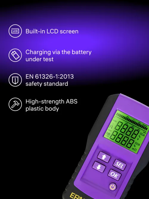 picture Ermenrich Zing AL45 Battery Tester,  9