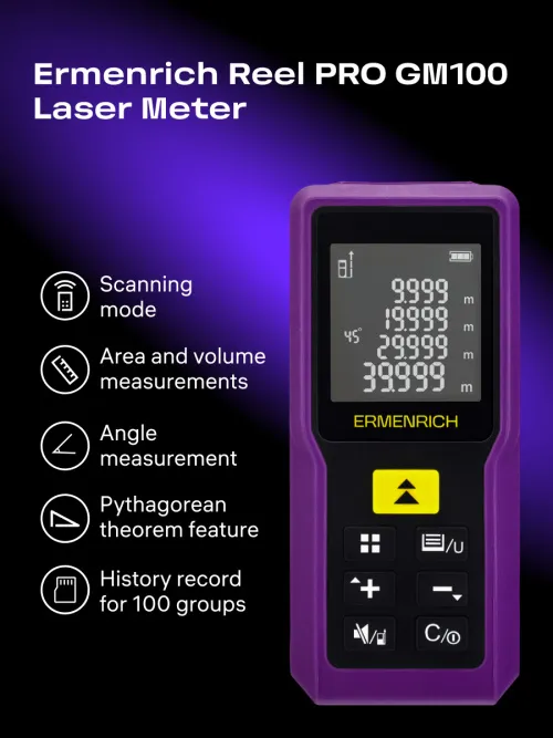 picture Ermenrich Reel PRO GM100 Laser Meter,  9