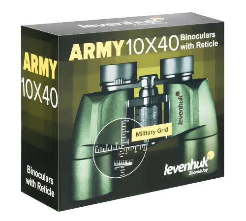 picture Levenhuk Army 10x40 Binoculars with Reticle,  14
