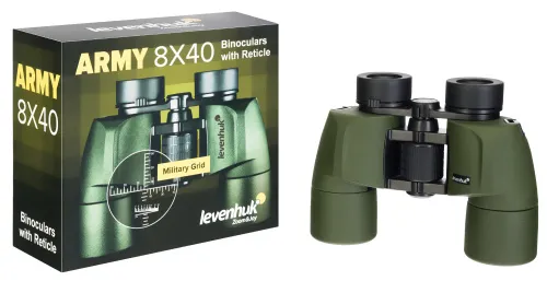 photo Levenhuk Army 8x40 Binoculars with Reticle,  6