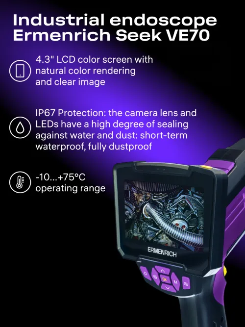 photograph Ermenrich Seek VE70 Industrial Endoscope,  16
