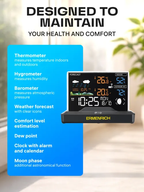 image Ermenrich Report WR40 Weather Station,  12