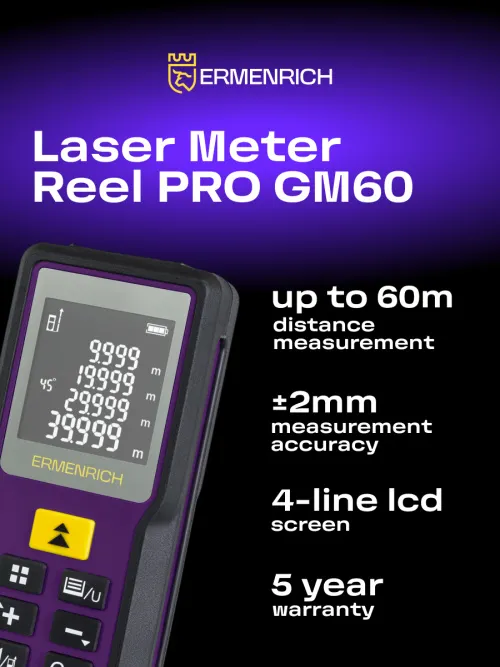 photograph Ermenrich Reel PRO GM60 Laser Meter,  8
