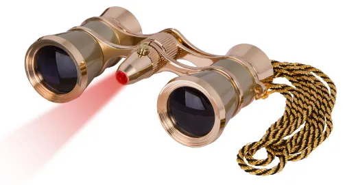 photo Levenhuk Broadway 325F Opera Glasses (with LED light and chain),  13