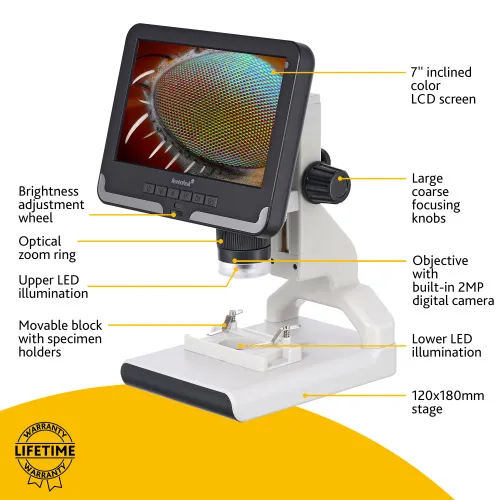 image Levenhuk Rainbow DM700 LCD Digital Microscope,  15