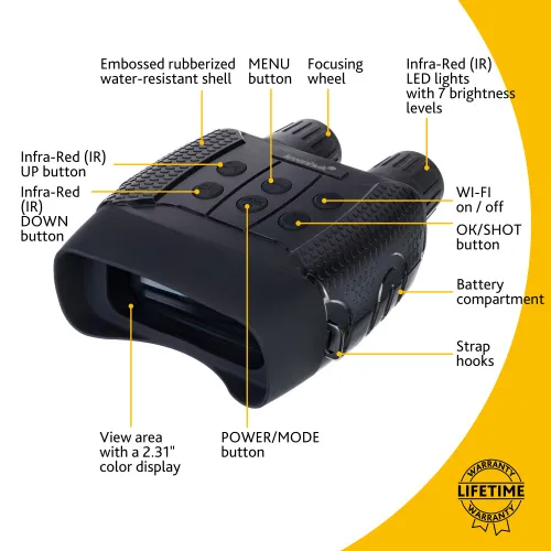 picture Levenhuk Halo 13X Wi-Fi Digital Night Vision Binoculars,  13