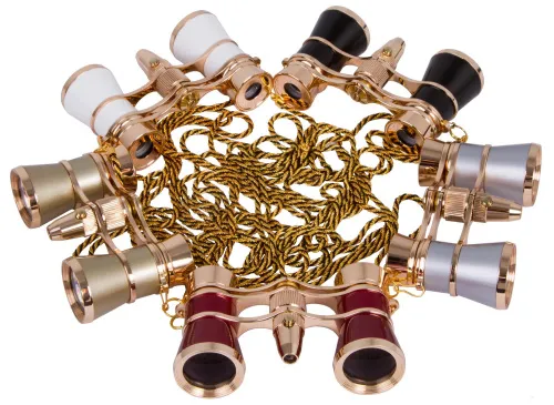 photo Levenhuk Broadway 325F Opera Glasses (with LED light and chain),  14