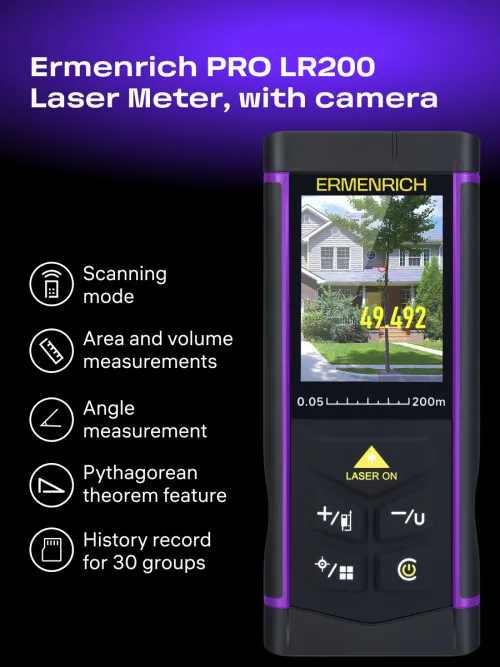 photo Ermenrich PRO LR200 Laser Meter, with camera,  10