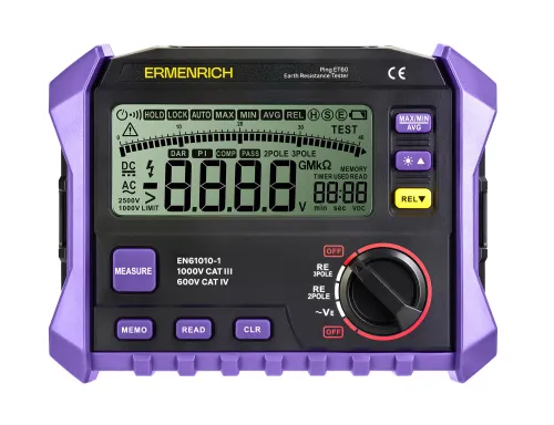 image Ermenrich Ping ET60 Earth Resistance Tester,  3