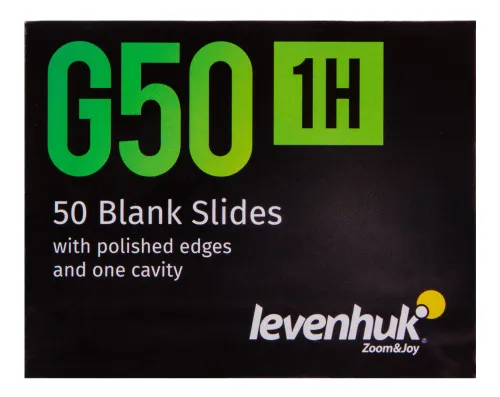 photo Levenhuk G50 1H Single Cavity Blank Slides, 50 pcs,  7