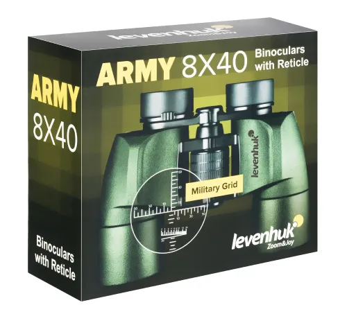 photo Levenhuk Army 8x40 Binoculars with Reticle,  14