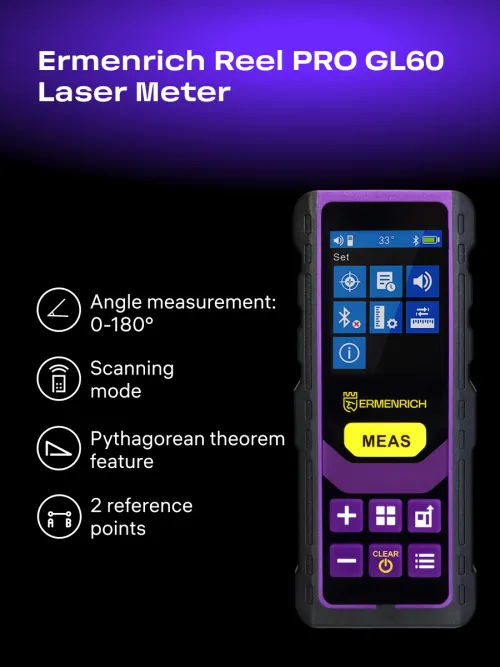photograph Ermenrich Reel PRO GL60 Laser Meter,  9