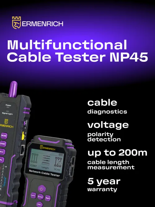 photo Ermenrich NetGeeks NP45 Multifunctional Cable Tester,  13