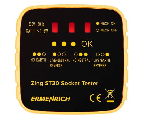 image Ermenrich Zing ST30 Socket Tester,  2