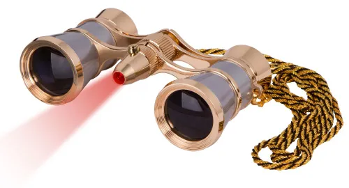 photo Levenhuk Broadway 325F Opera Glasses (with LED light and chain),  13