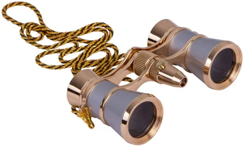 photo Levenhuk Broadway 325F Opera Glasses (with LED light and chain),  7