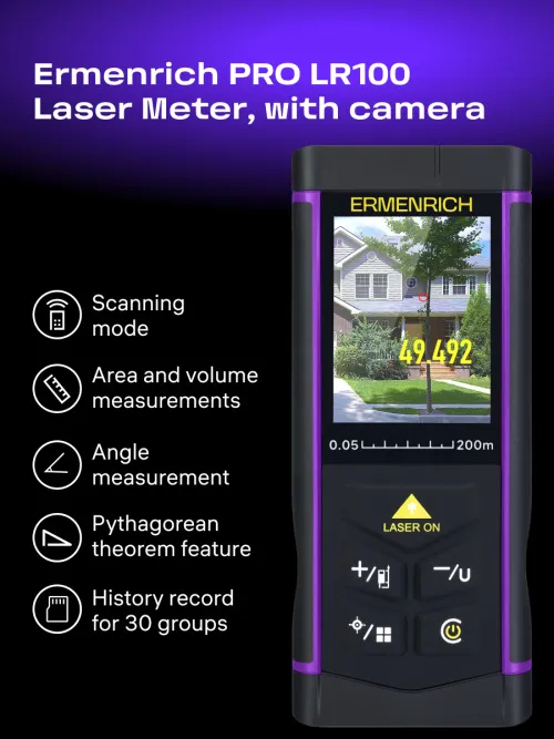 photo Ermenrich PRO LR100 Laser Meter, with camera,  10