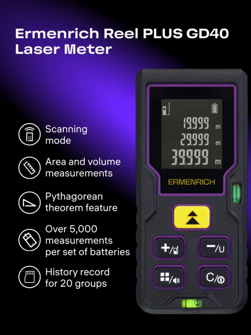 picture Ermenrich Reel PLUS GD40 Laser Meter,  9