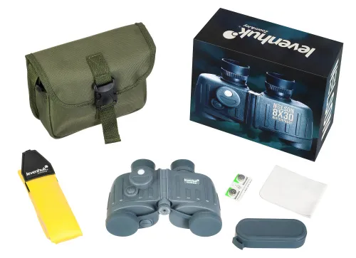 photograph Levenhuk Nelson 8x30 Binoculars with Reticle and Compass,  2
