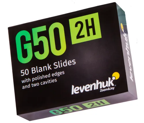 image Levenhuk G50 2H Double Cavity Blank Slides, 50 pcs,  7
