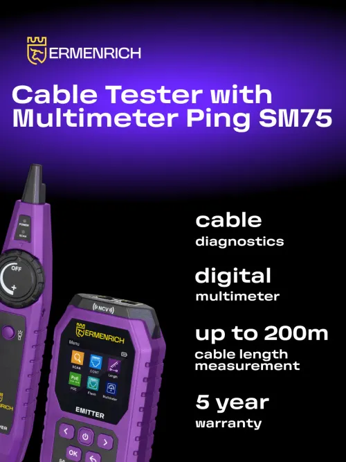 image Ermenrich Ping SM75 Cable Tester With Multimeter,  11