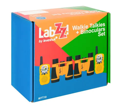 photo Levenhuk LabZZ WTT10 Blue Walkie Talkie and Binoculars Set - Exhibition Item,  13