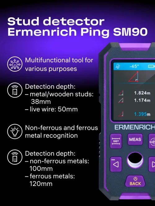 photo Ermenrich Ping SM90 Stud Detector,  11